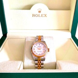 ROLEX DATEJUST 26MM 69173 IVORY WHITE DIAL WITH ROMAN MARKERS 18K/SS